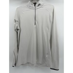 KJUS Feel Half Zip Large White Stretch Active Outdoor Base‎